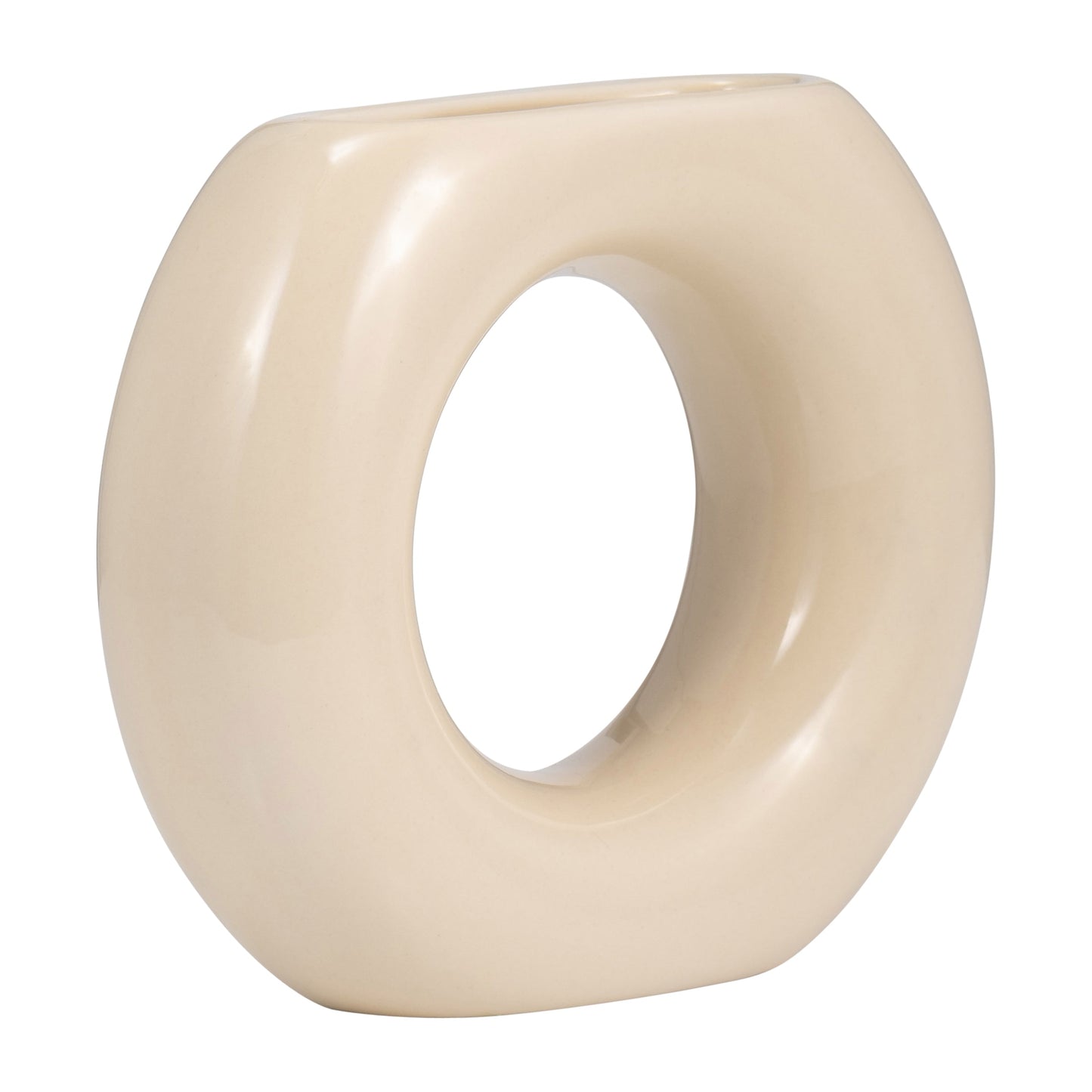 17058-05  CER, 6" WAVY VASE, WHITE( Sagebrook Home  )