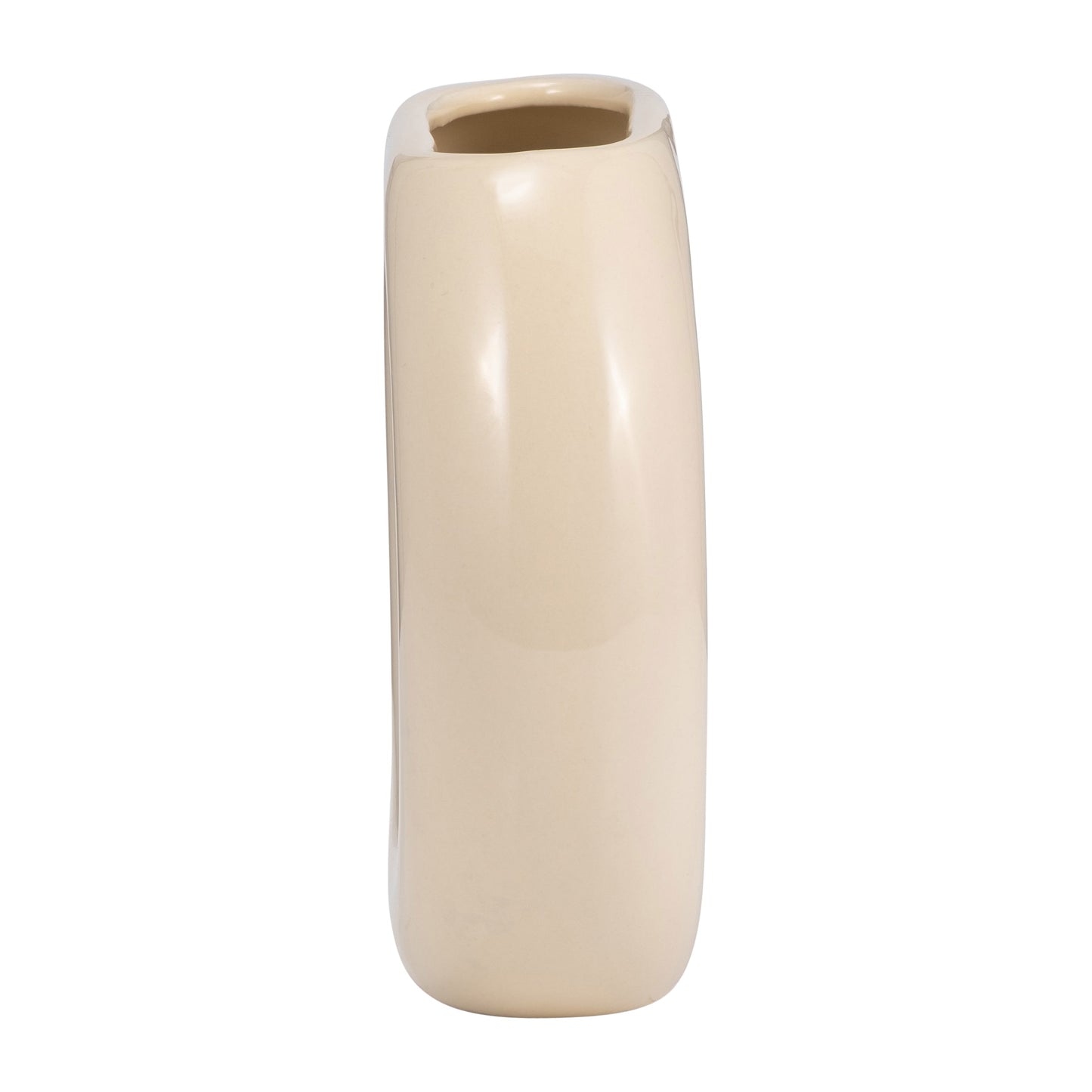 17058-05  CER, 6" WAVY VASE, WHITE( Sagebrook Home  )