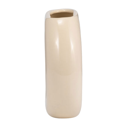 17058-05  CER, 6" WAVY VASE, WHITE( Sagebrook Home  )