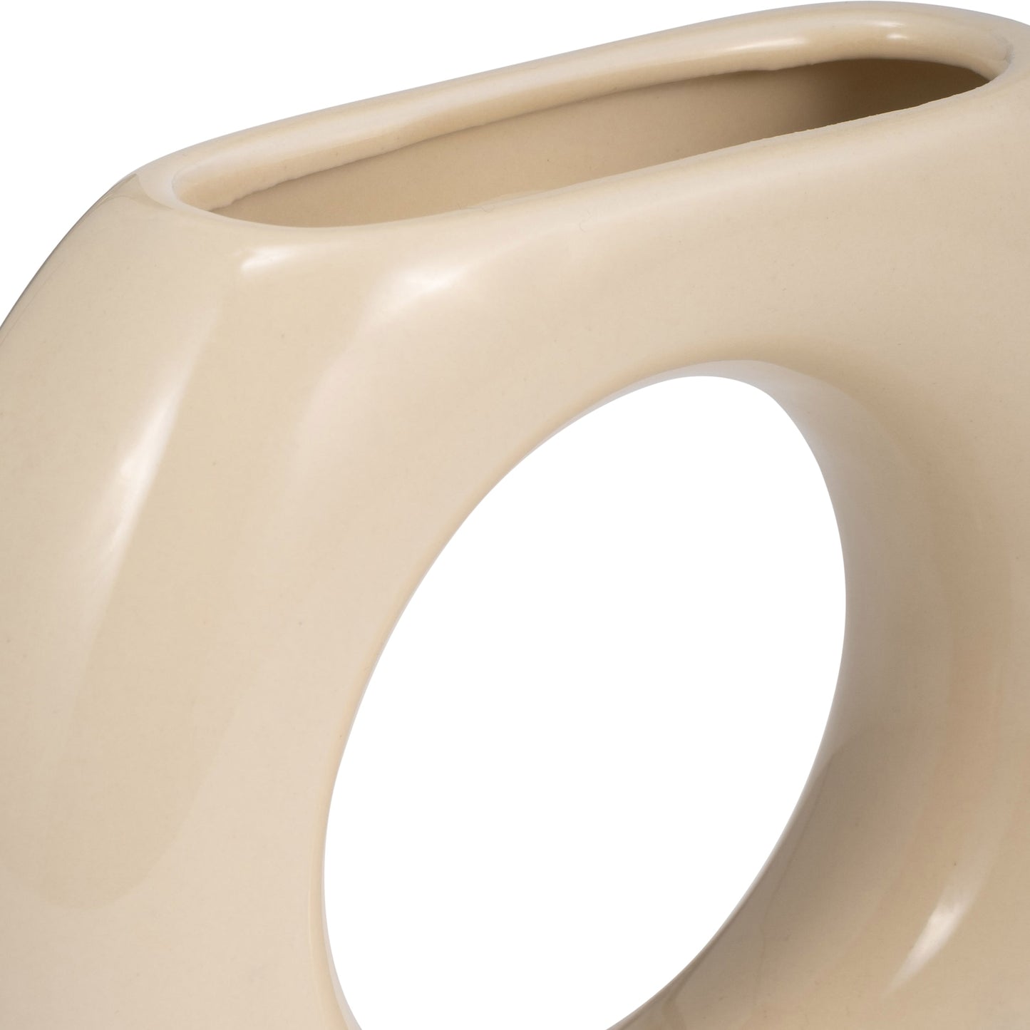 17058-05  CER, 6" WAVY VASE, WHITE( Sagebrook Home  )