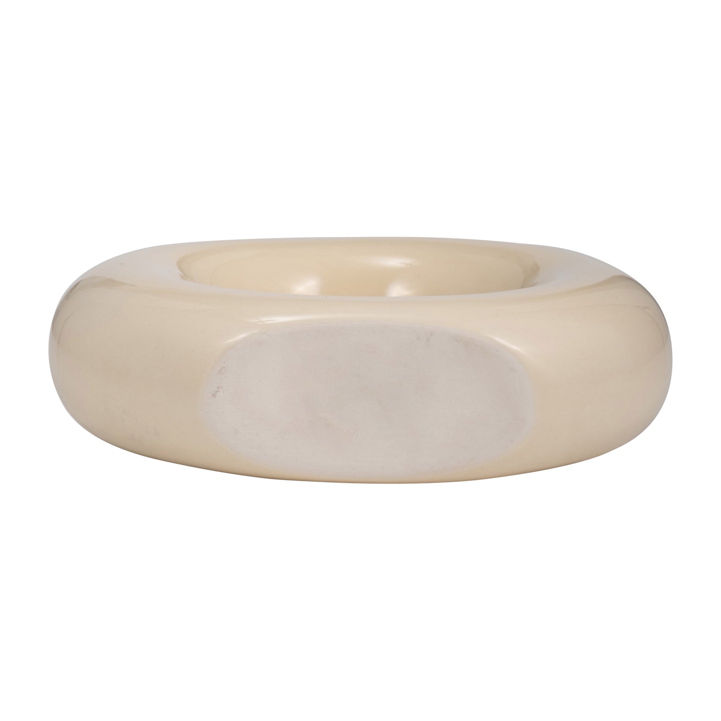 17058-05  CER, 6" WAVY VASE, WHITE( Sagebrook Home  )