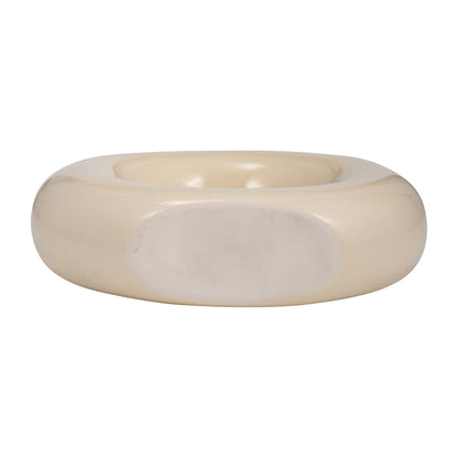 17058-05  CER, 6" WAVY VASE, WHITE( Sagebrook Home  )