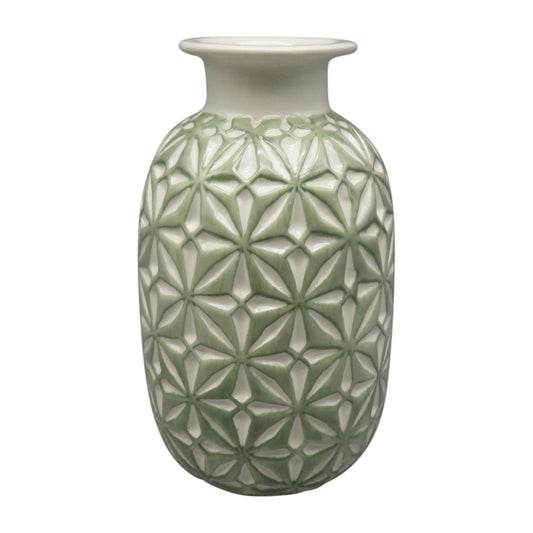 CER, 8" DAISY VASE, DARK SAGE