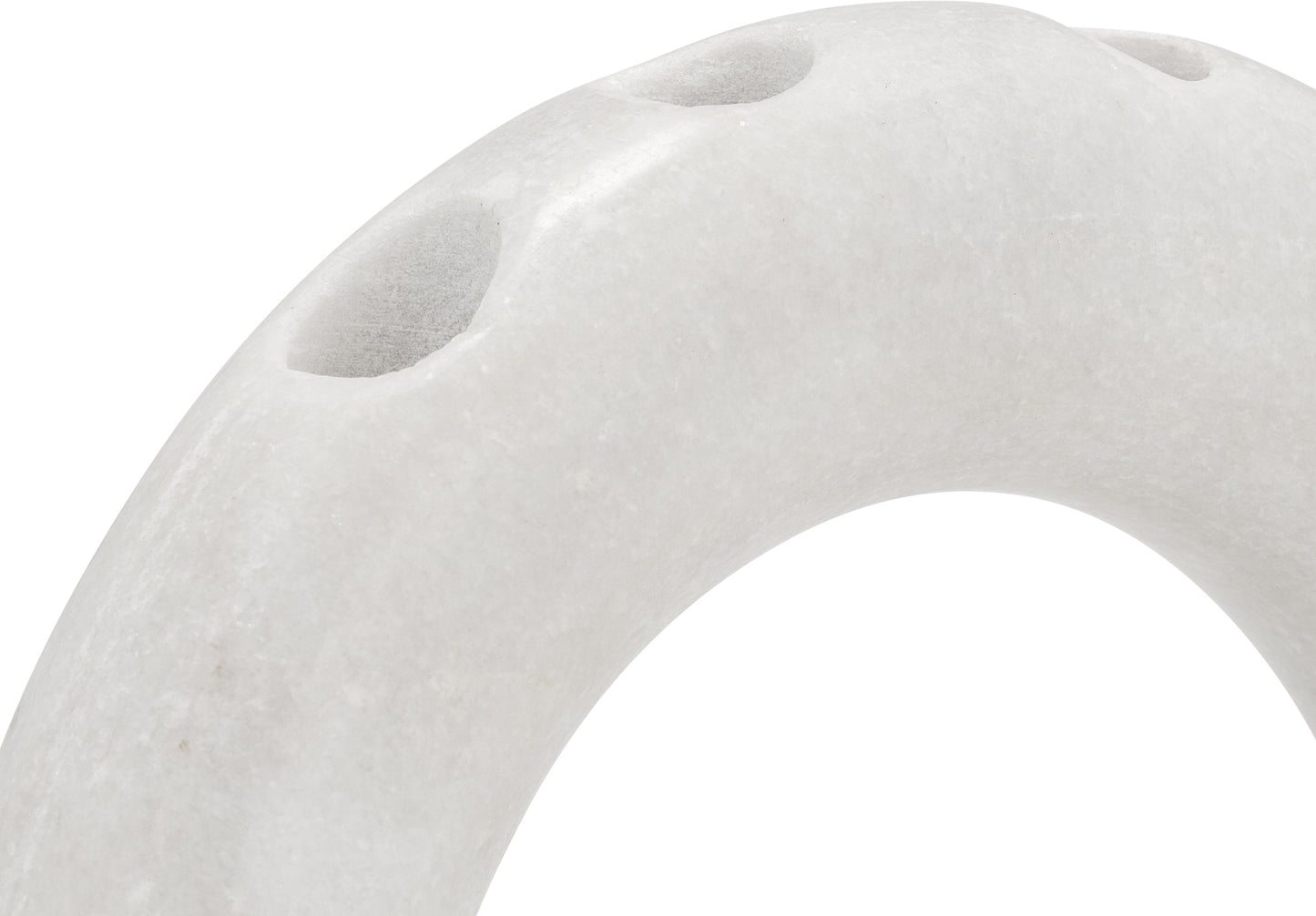 MARBLE, 10" 4-TAPER CANDLE HOLDER, WHITE