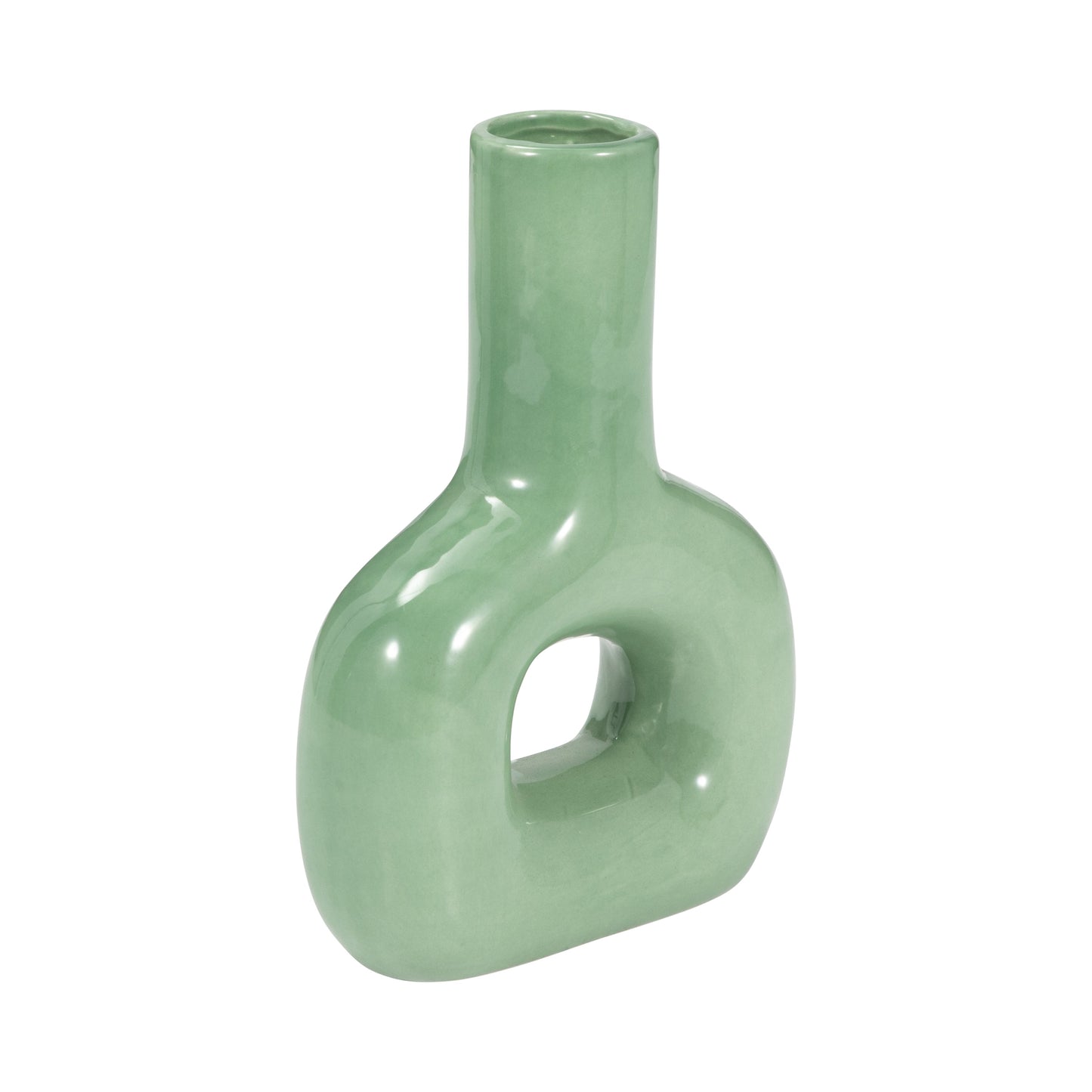 17444-07  ECOMIX, 10" TRENDY VASE, BLACK( Sagebrook Home  )