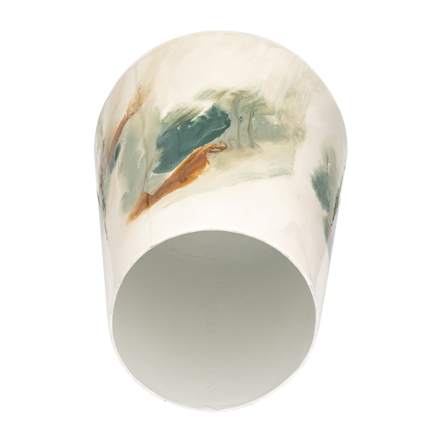 17459-01  GLASS,18",HURRICANE W/SPHERE BASE,WHITE/GOLD( Sagebrook Home  )