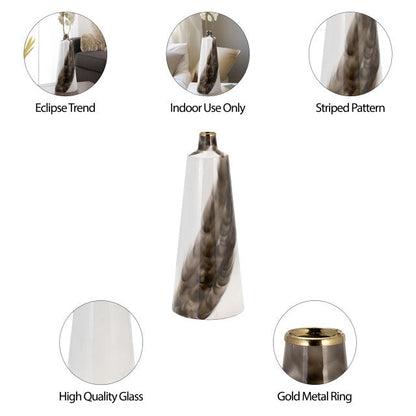 17518-02  Ecomix, 13"H Abstract Vase, Black( Sagebrook Home  )