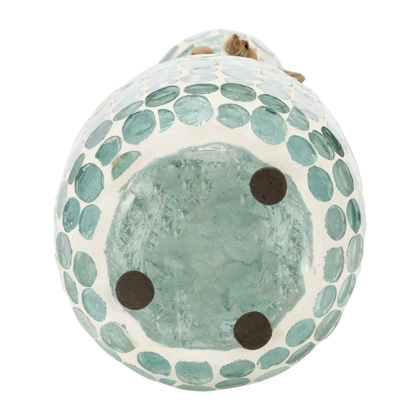 17662-01  GLASS, 7"H MOSAIC VASE, BLUE( Sagebrook Home  )