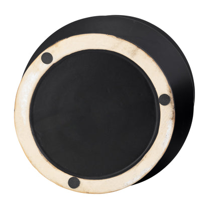 CER, 17"H TOTEM VASE, BLACK