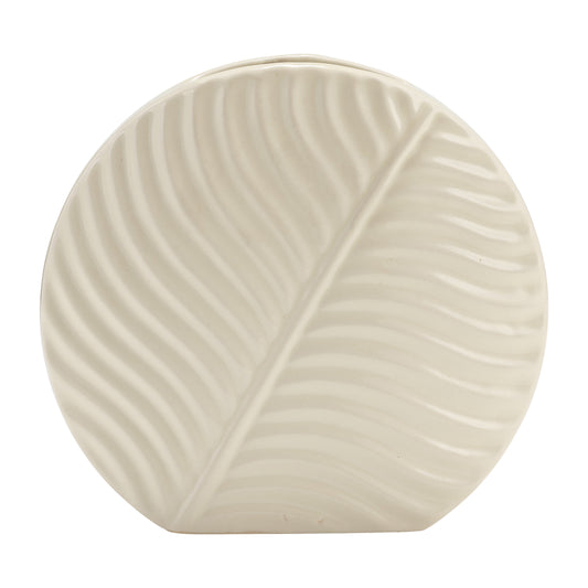 17916-01  CER, 7" SHORT OPEN CUT-OUT NOMAD VASE, DARK SAGE( Sagebrook Home  )