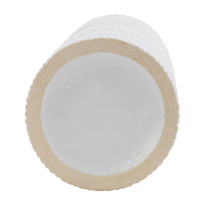 17919-02  CER, 16"H RIDGED VASE, WHITE( Sagebrook Home  )