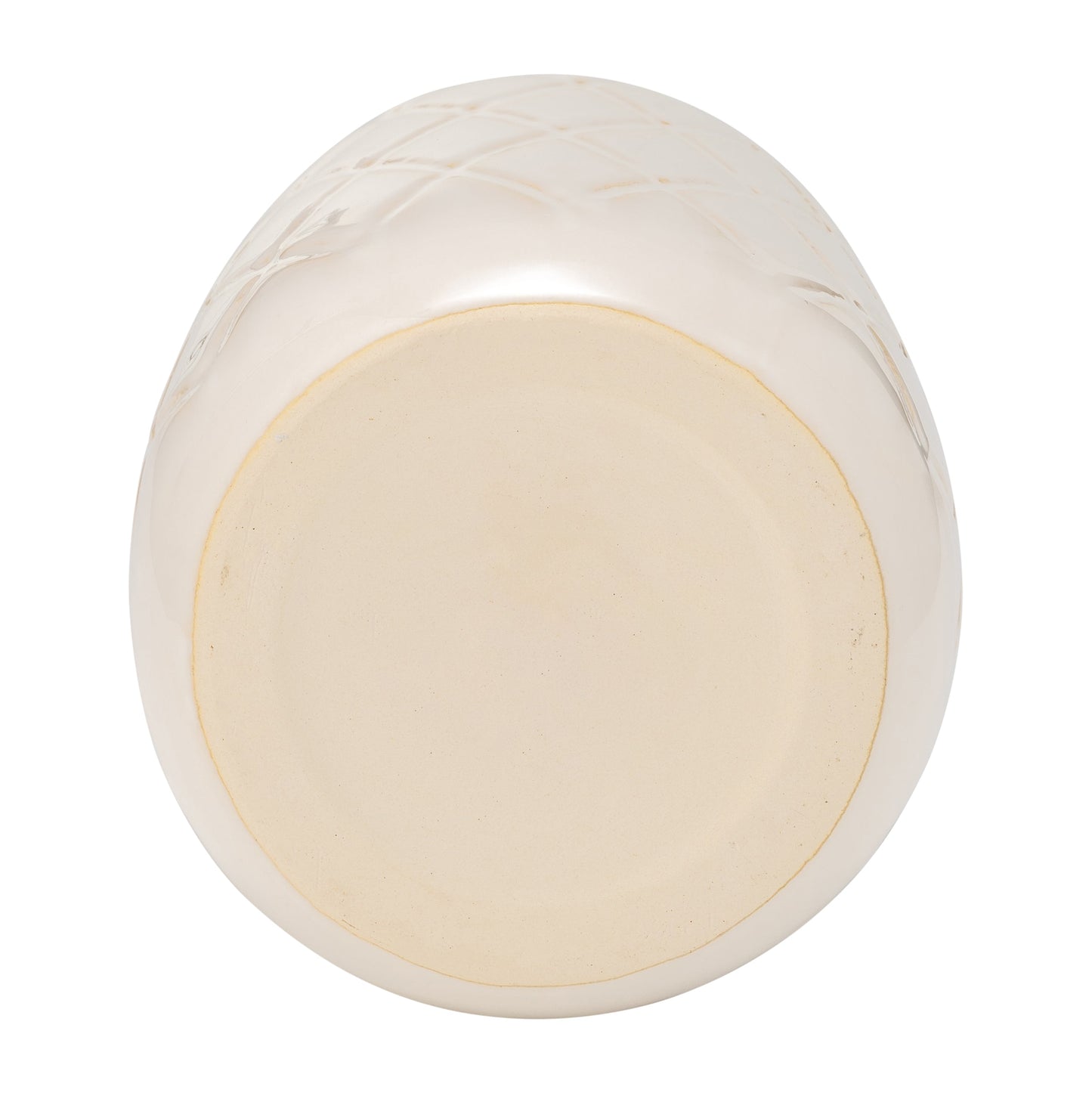 17930-04  CER, 9" PLAID TEXTURED VASE, BLACK( Sagebrook Home  )