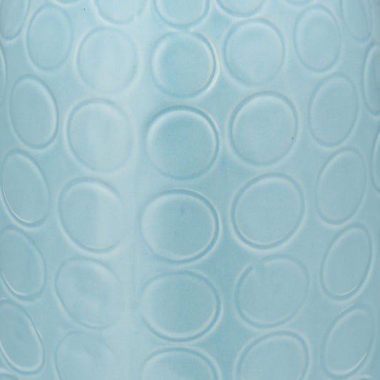 CER, 16" CIRCLES VASE, AQUA HAZE