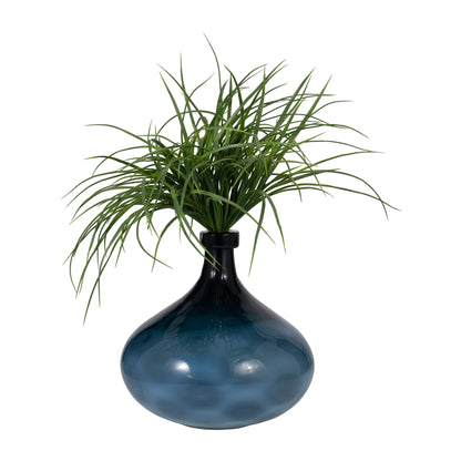 18013-01  GLASS, 13"H SWIRL VASE, BLACK( Sagebrook Home  )
