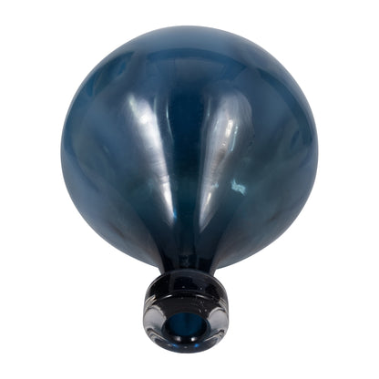 18013-02  GLASS, 10''H, FROSTED VASE WITH RED DETAIL-GRAY( Sagebrook Home  )