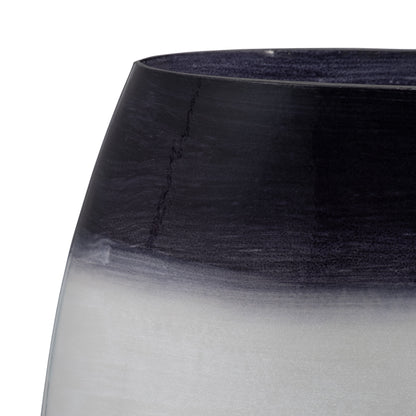 18155-02  Glass, 11''H, Riged Vase, Turqoise( Sagebrook Home  )