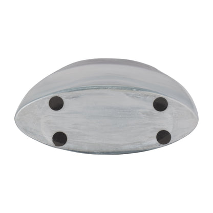 18155-02  Glass, 11''H, Riged Vase, Turqoise( Sagebrook Home  )