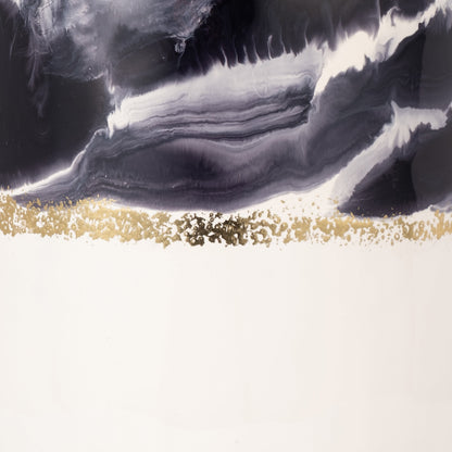 18158-03  METAL, 25" NEPTUNE FLOOR VASE, IVORY/NAVY( Sagebrook Home  )