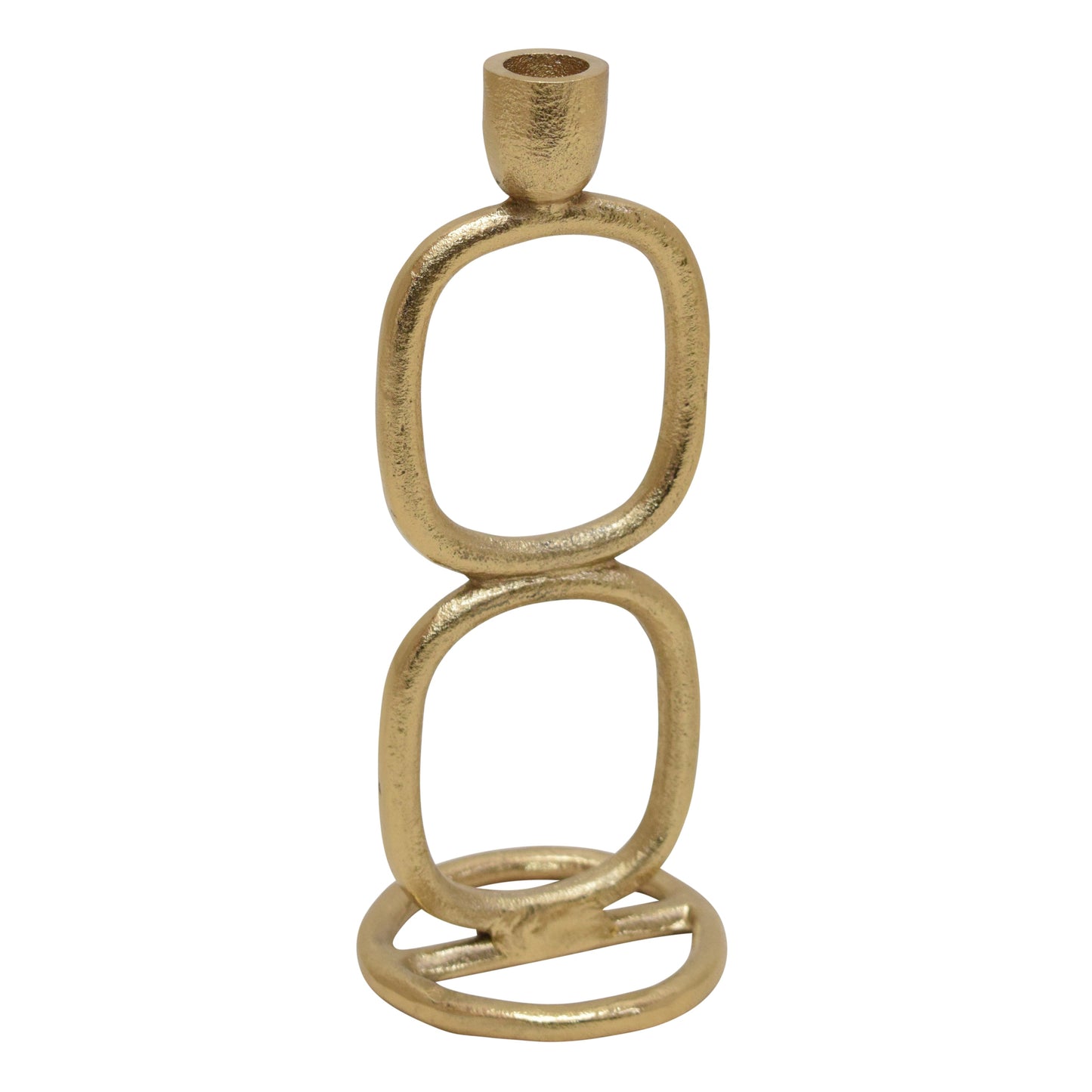 18190-01  METAL, 10" OPEN OVAL TAPER CANDLEHOLDER, COTTON( Sagebrook Home  )