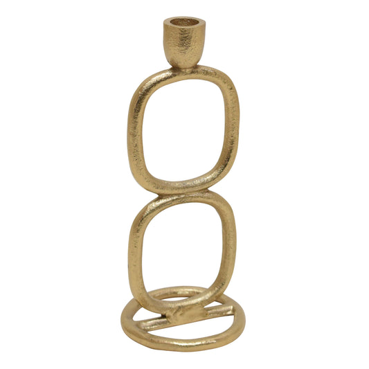 18190-01  METAL, 10" OPEN OVAL TAPER CANDLEHOLDER, COTTON( Sagebrook Home  )