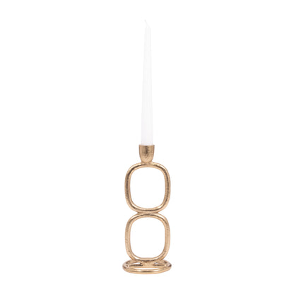 18190-01  METAL, 10" OPEN OVAL TAPER CANDLEHOLDER, COTTON( Sagebrook Home  )