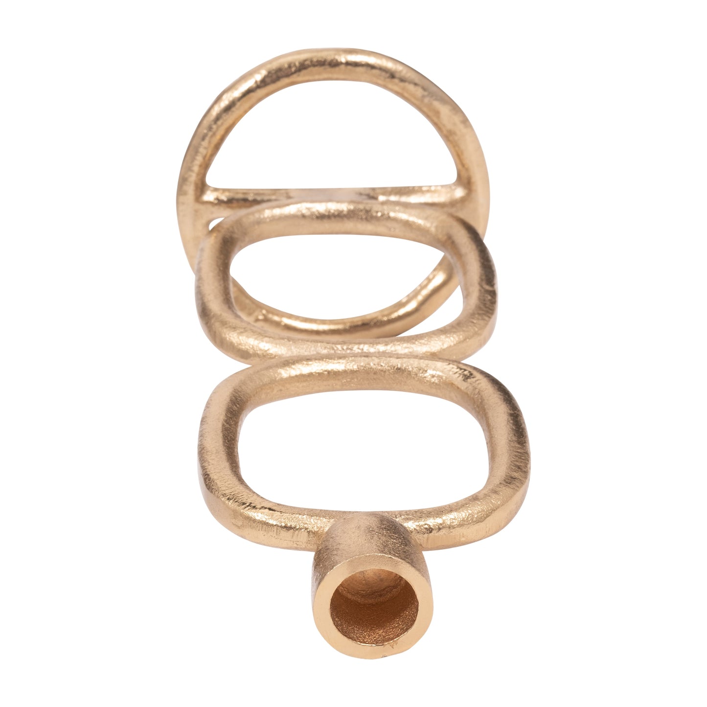 18190-01  METAL, 10" OPEN OVAL TAPER CANDLEHOLDER, COTTON( Sagebrook Home  )