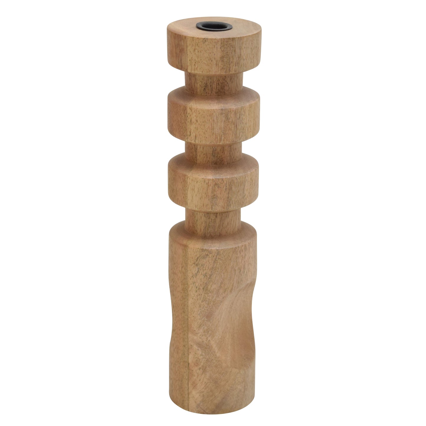 18192-02  WOOD, 12" TRADITIONAL PILLAR CANDLEHOLDER, NATURAL( Sagebrook Home  )