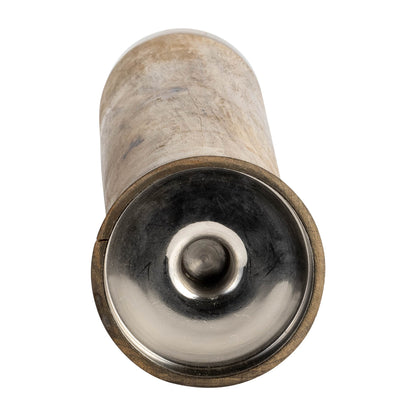 18212-02  WOOD, 14" STACKED TAPER CANDLEHOLDER NATURAL( Sagebrook Home  )