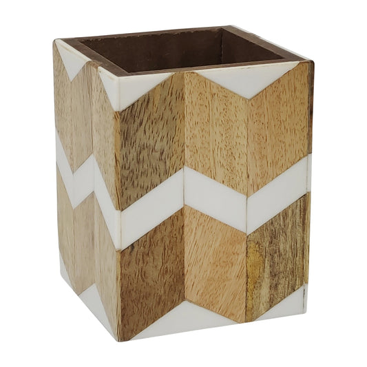 18346-02  RESIN, 4" TORTOISE DESIGN PENCIL CUP, BROWN/BLACK( Sagebrook Home  )