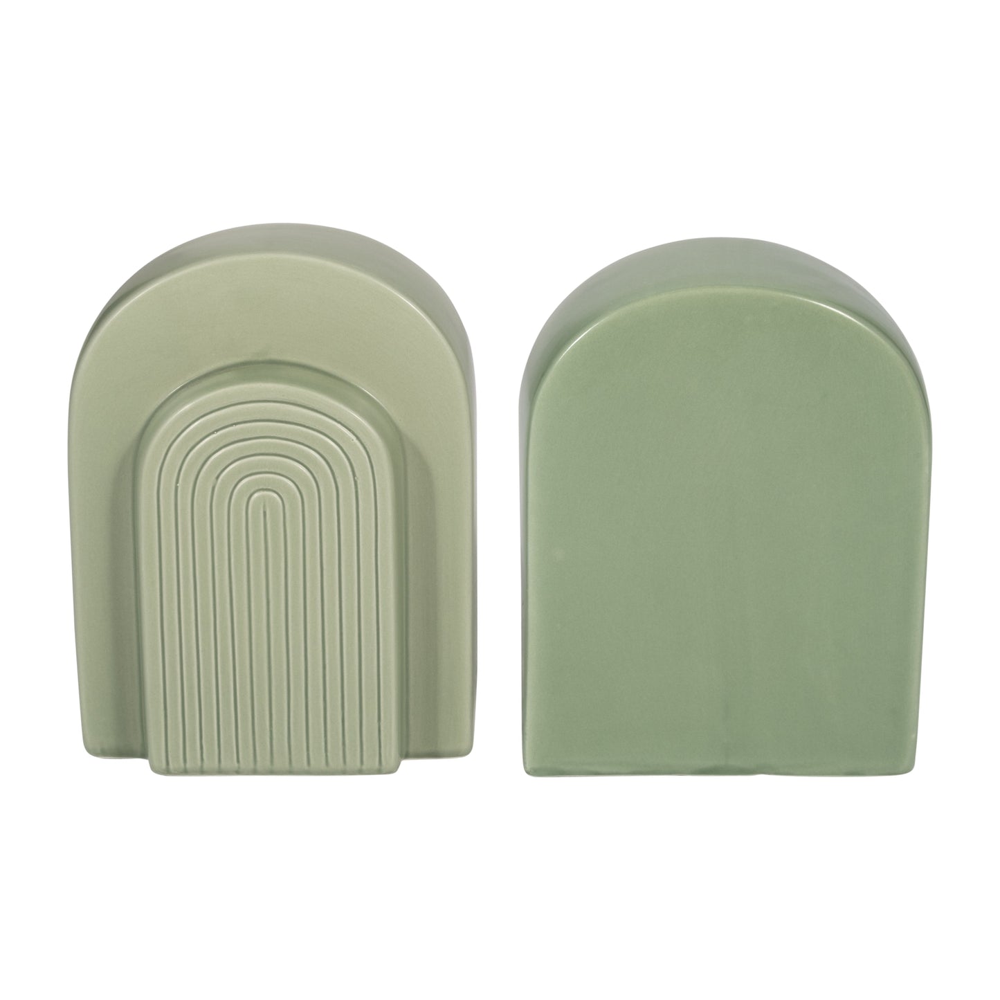 18416-03  CER, S/2 7" ARCH BOOKENDS, WHITE( Sagebrook Home  )