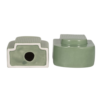 18416-03  CER, S/2 7" ARCH BOOKENDS, WHITE( Sagebrook Home  )