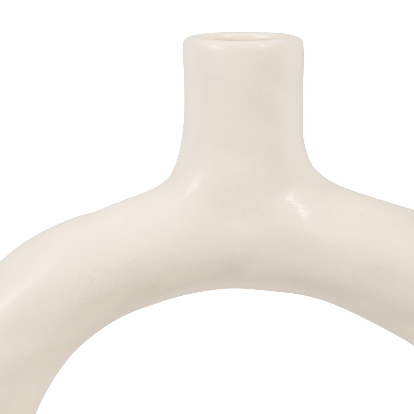 18421-02  CER 8" TEXTURED WIDE CUT-OUT VASE, BLACK( Sagebrook Home  )