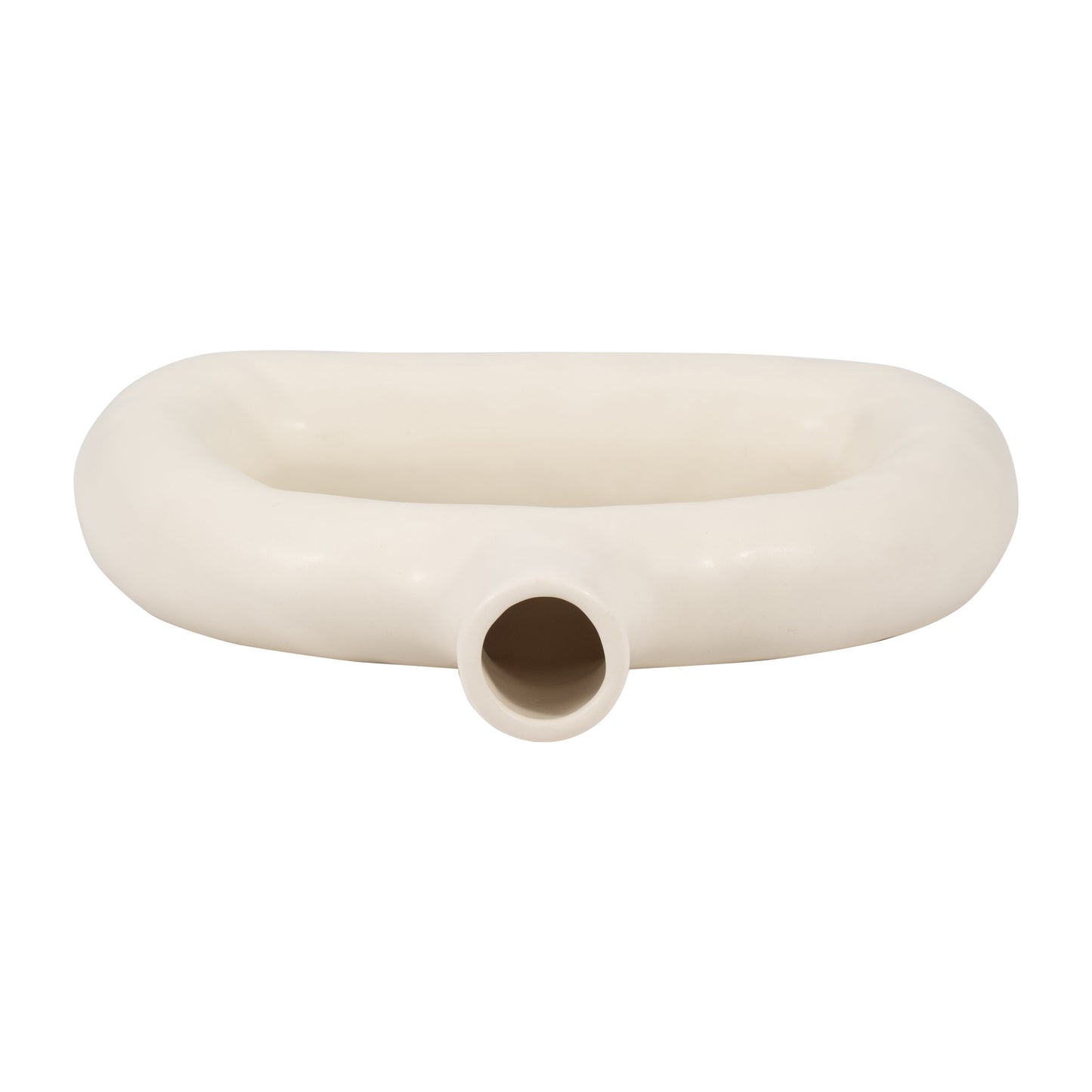 18421-02  CER 8" TEXTURED WIDE CUT-OUT VASE, BLACK( Sagebrook Home  )