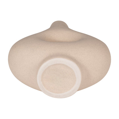 18425-01  CER, 7"H RIDGED VASE, BLACK( Sagebrook Home  )