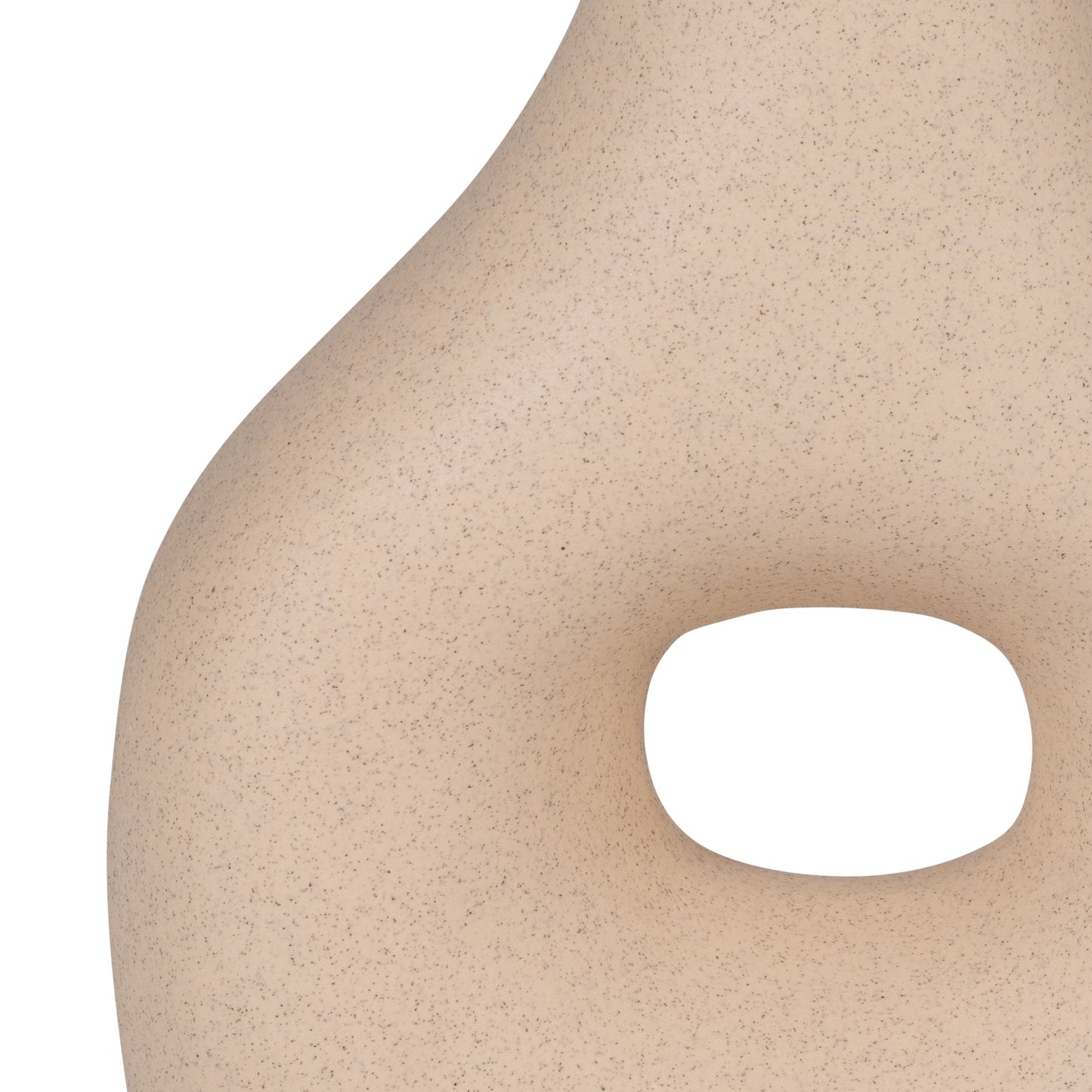 18425-02  CER, 9" PLAID TEXTURED VASE, BEIGE( Sagebrook Home  )