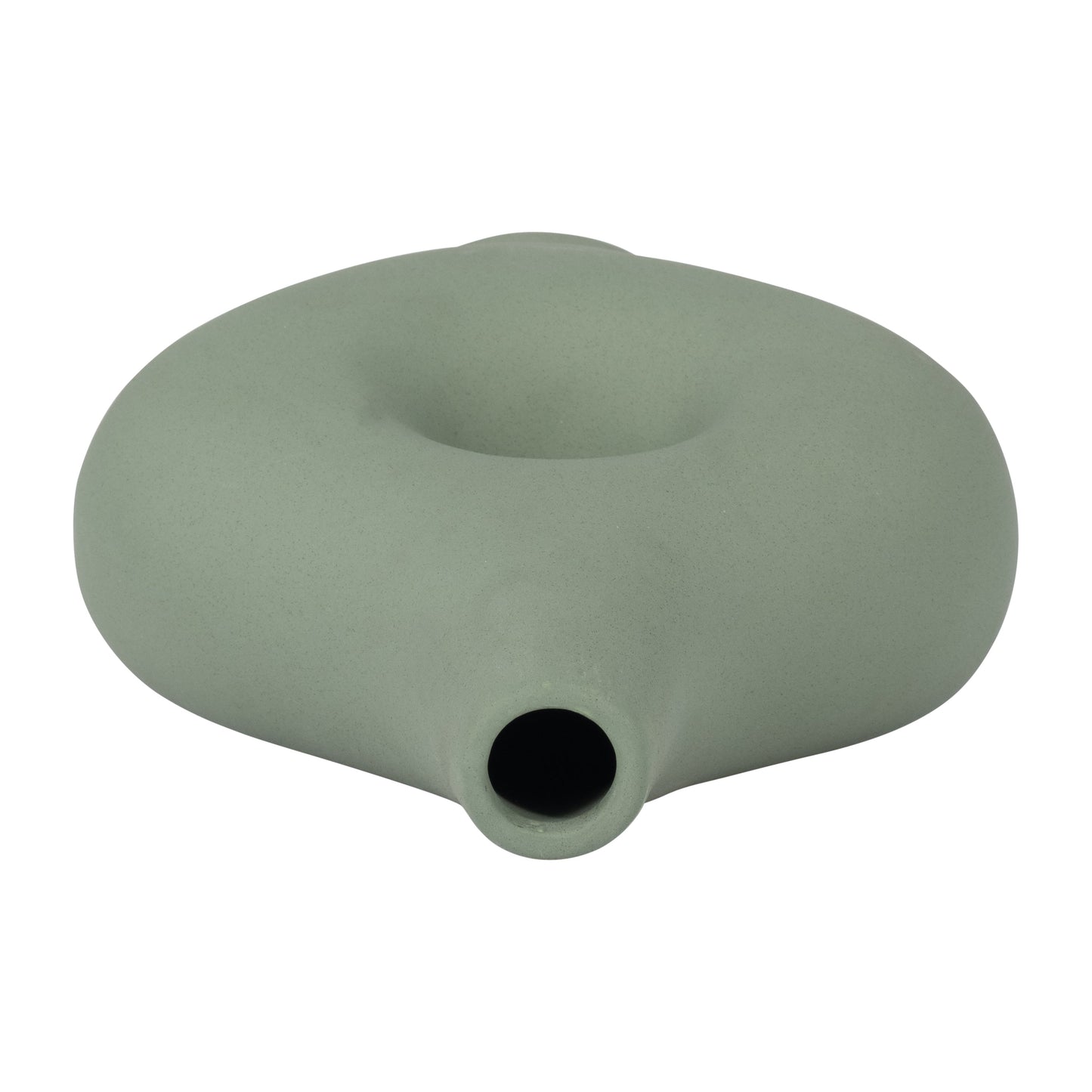 18425-03  CER, 7" ROUND BOTANICAL VASE, CUCUMBER( Sagebrook Home  )