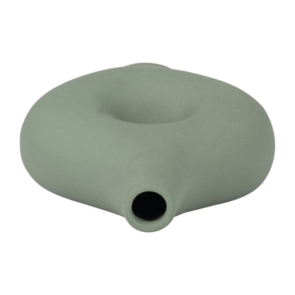 18425-03  CER, 7" ROUND BOTANICAL VASE, CUCUMBER( Sagebrook Home  )