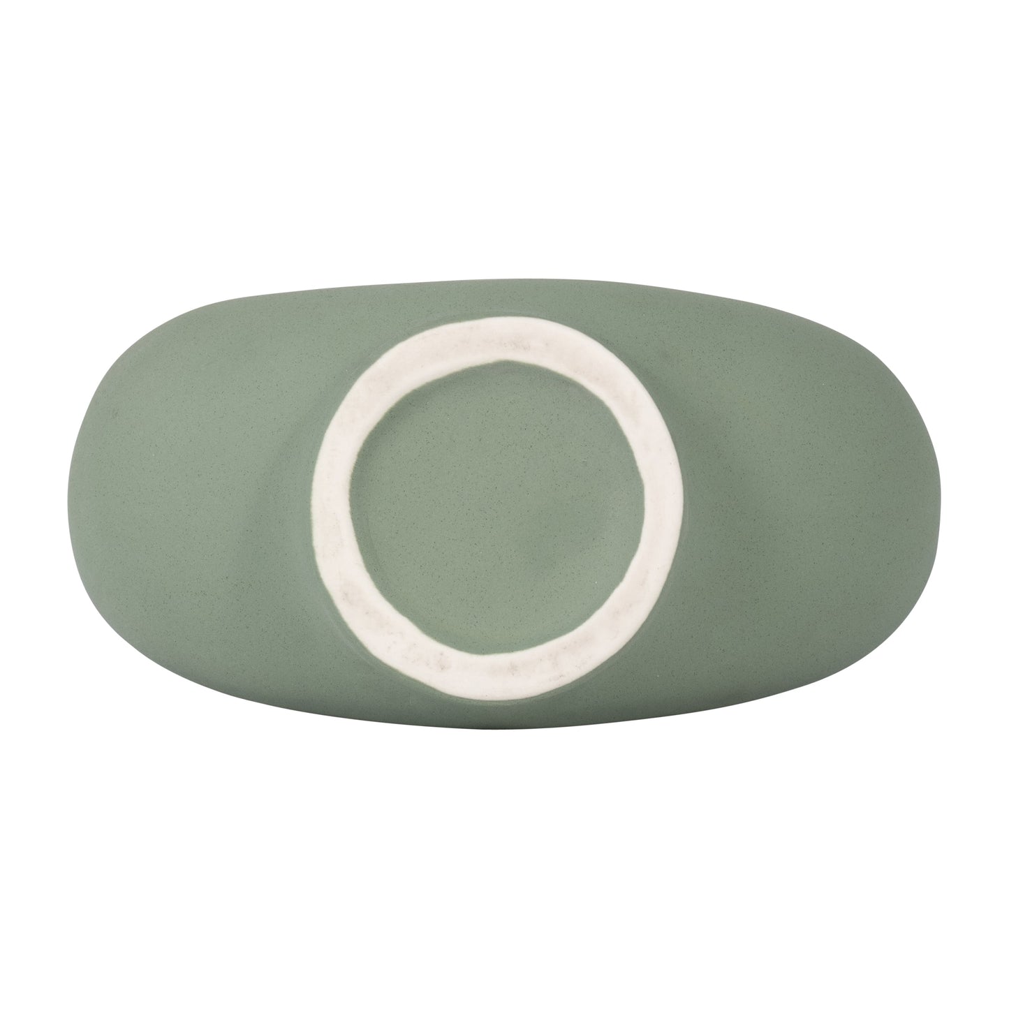 18425-03  CER, 7" ROUND BOTANICAL VASE, CUCUMBER( Sagebrook Home  )