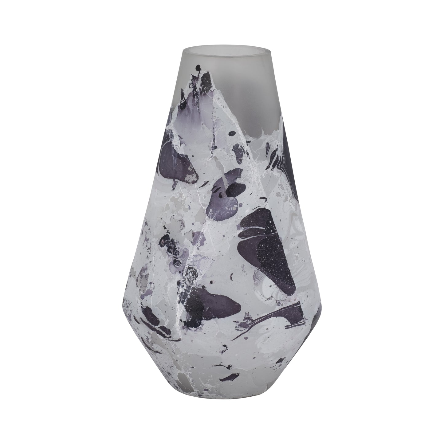 18439-01  GLASS, 11" DIMPLE VASE BLUE( Sagebrook Home  )