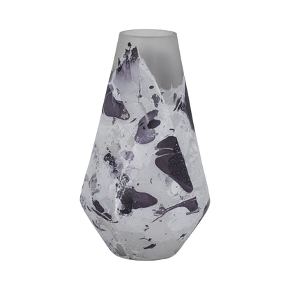 18439-01  GLASS, 11" DIMPLE VASE BLUE( Sagebrook Home  )