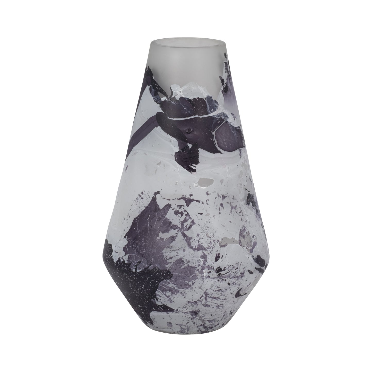 18439-01  GLASS, 11" DIMPLE VASE BLUE( Sagebrook Home  )