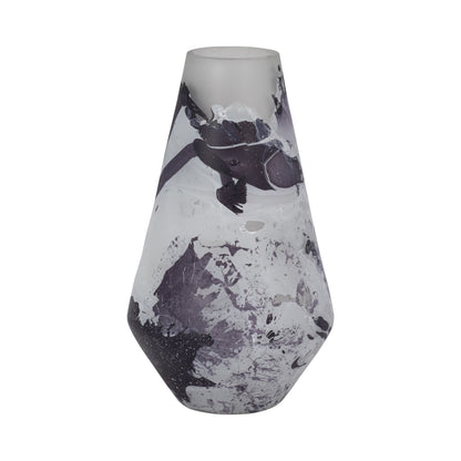 18439-01  GLASS, 11" DIMPLE VASE BLUE( Sagebrook Home  )