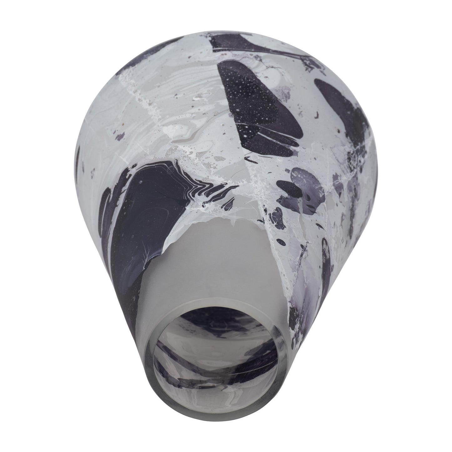 18439-01  GLASS, 11" DIMPLE VASE BLUE( Sagebrook Home  )