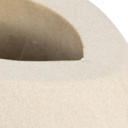 18443-01  STONEWARE 11" CURVY CUT-OUT VASE, COTTON( Sagebrook Home  )