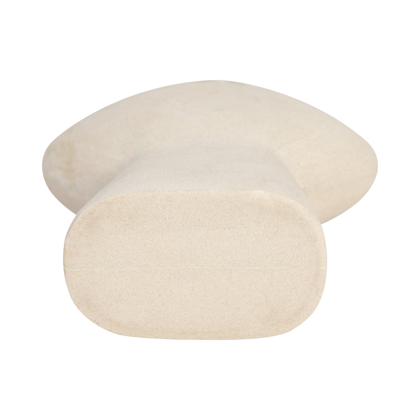 18443-01  STONEWARE 11" CURVY CUT-OUT VASE, COTTON( Sagebrook Home  )