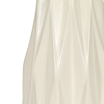 18448-01  CER, 12" BOTTLE VASE, WHITE/TAN( Sagebrook Home  )