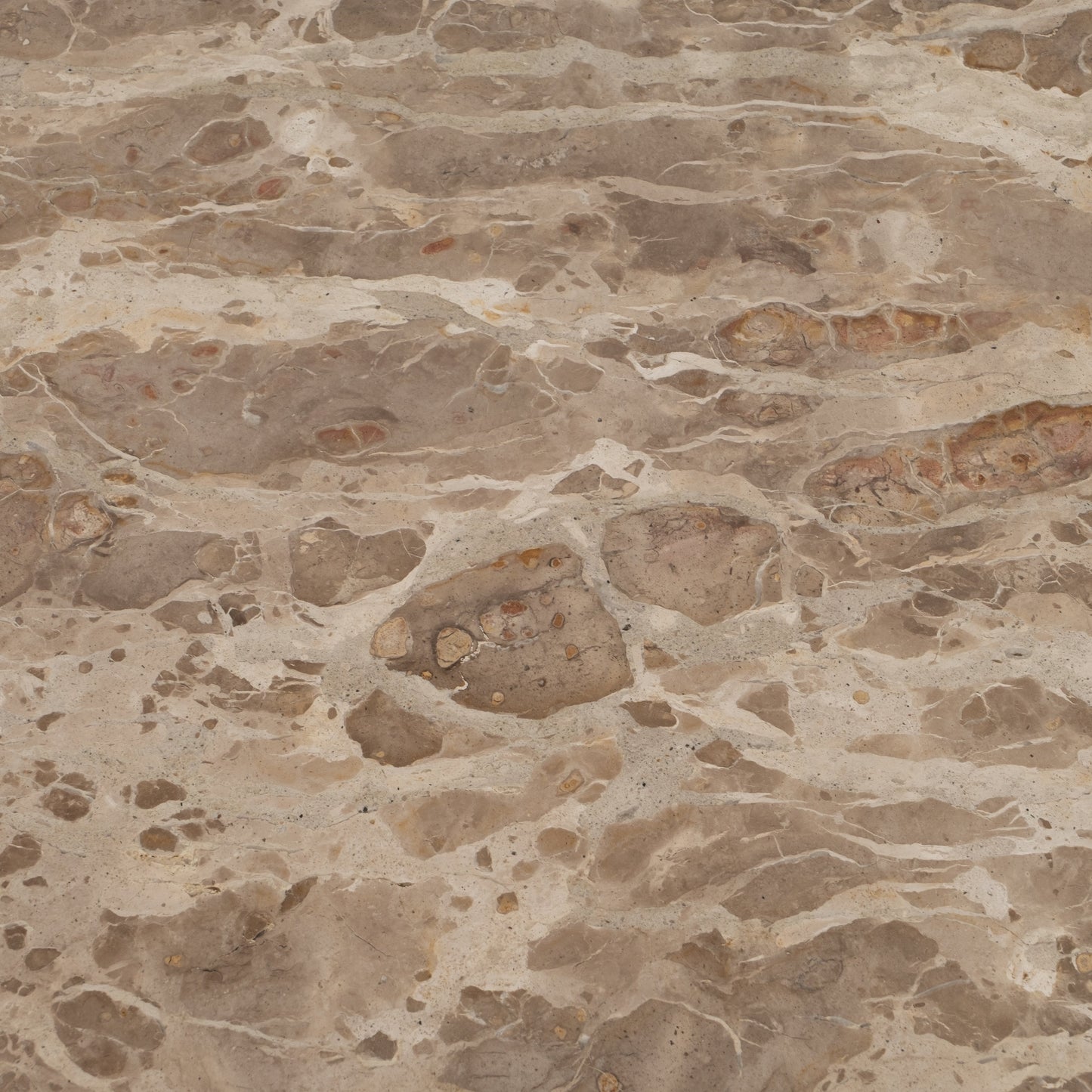 طاولة قهوة من الرخام، 48 بوصة، بنية اللون، قابلة للفك