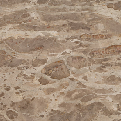 طاولة قهوة من الرخام، 48 بوصة، بنية اللون، قابلة للفك