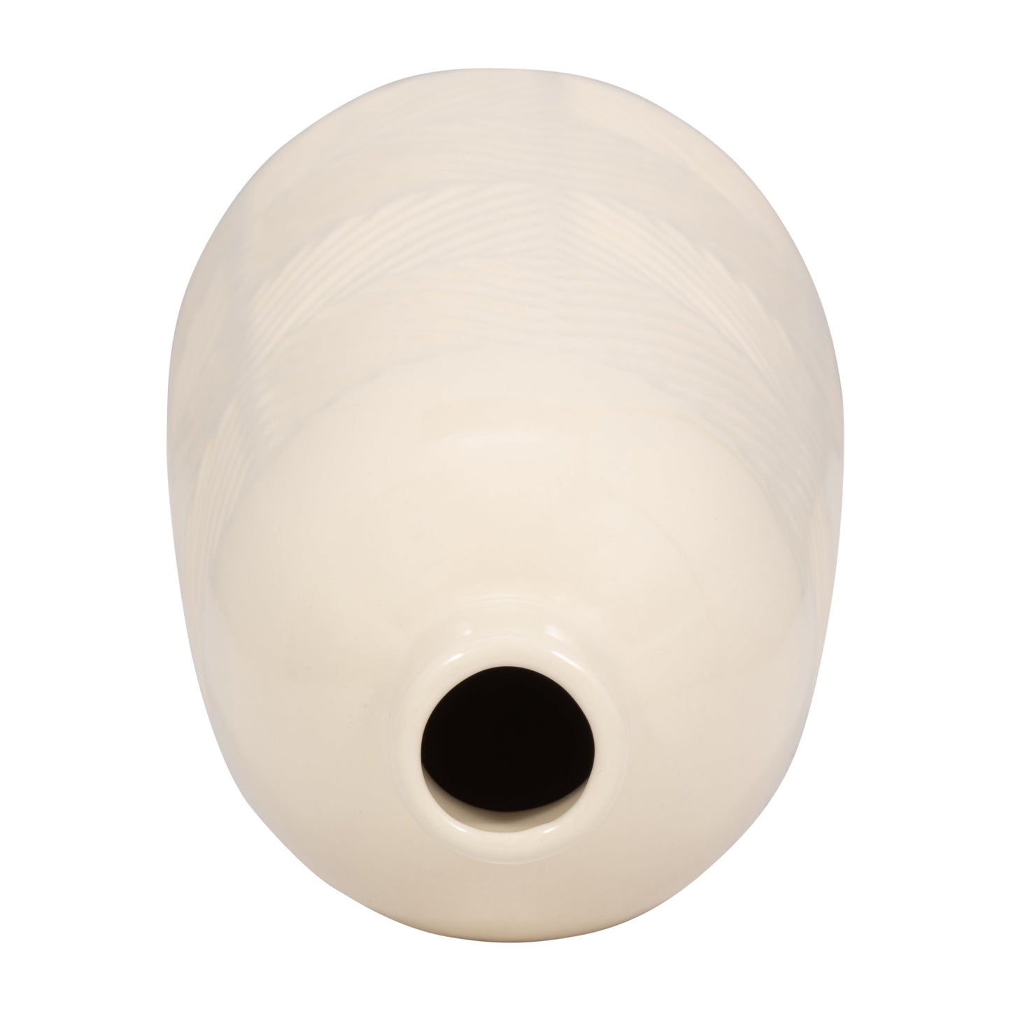 18625-03  CER, 13" FLUTED VASE, WHITE( Sagebrook Home  )