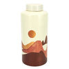 CER, 13” DECORATIVE COVERED JAR, CREME